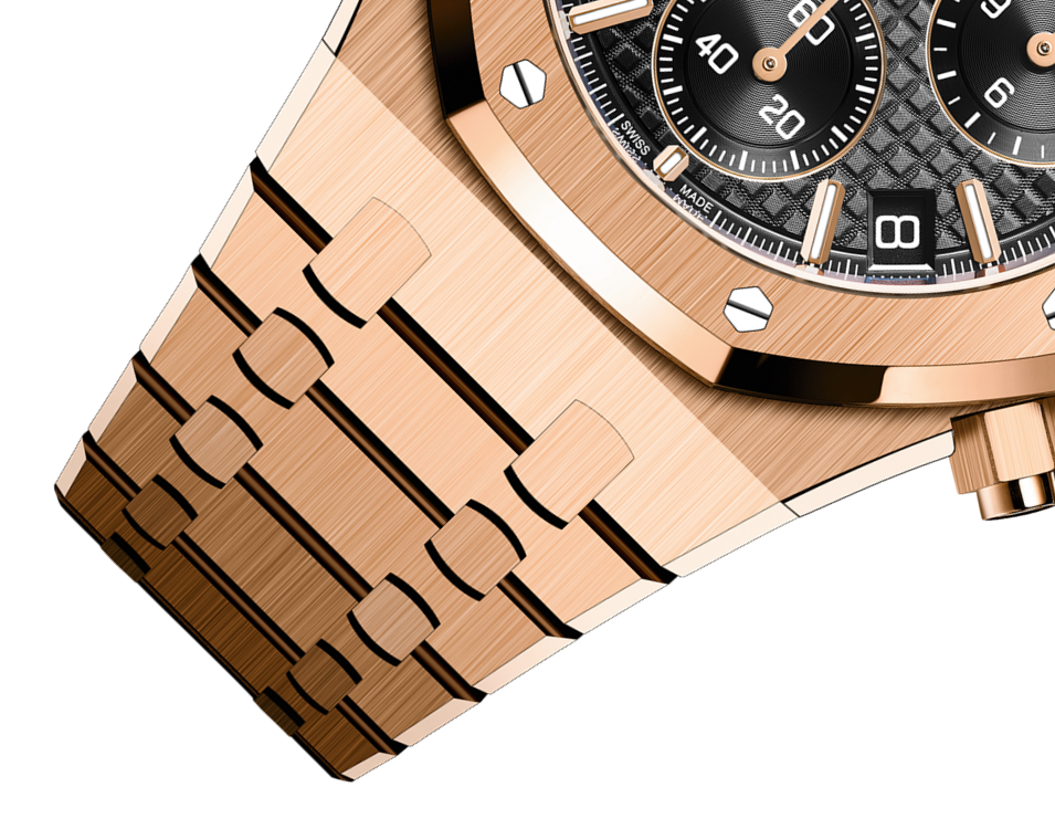 AUDEMARS PIGUET Pink Gold Black Dial CHRONOGRAPH 41mm