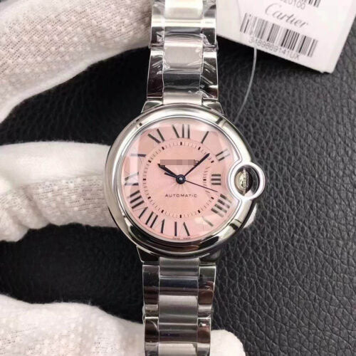 BALLON BLEU DE  33MM W6920041 V6 FACTORY STAINLESS STEEL PINK DIAL