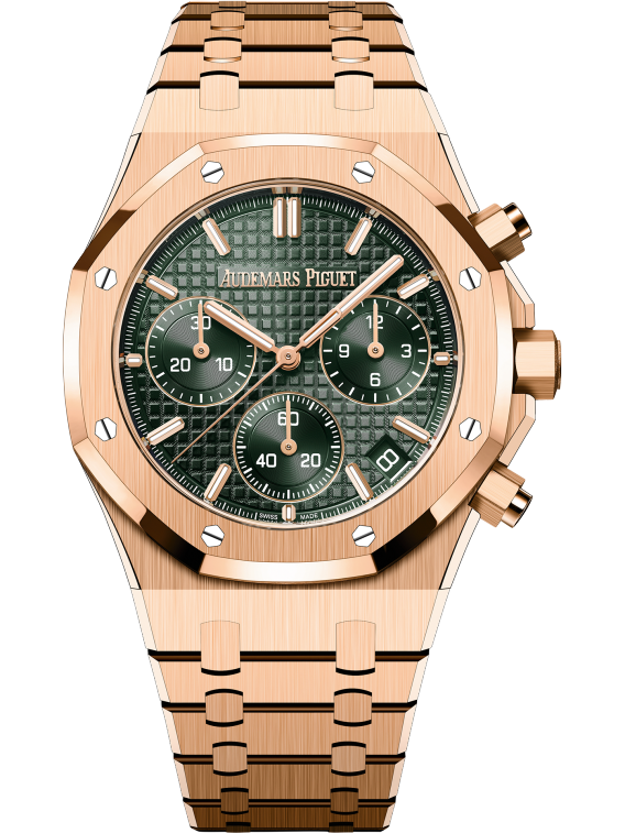 AUDEMARS PIGUET Pink Gold Khaki Green Dial CHRONOGRAPH 41mm