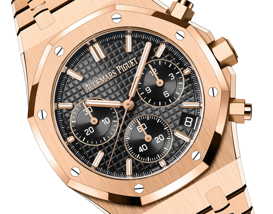 AUDEMARS PIGUET Pink Gold Black Dial CHRONOGRAPH 41mm