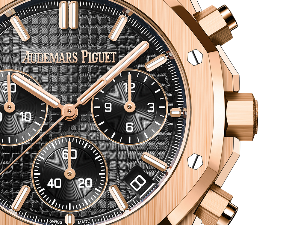 AUDEMARS PIGUET Pink Gold Black Dial CHRONOGRAPH 41mm