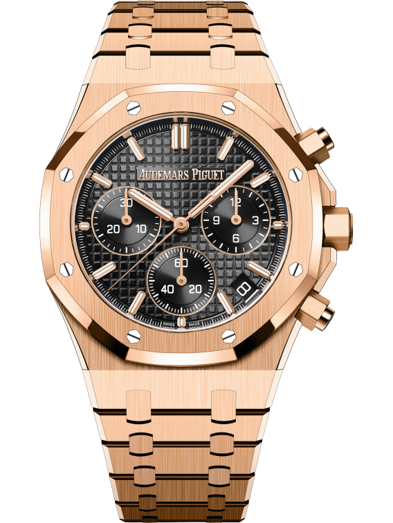 AUDEMARS PIGUET Pink Gold Black Dial CHRONOGRAPH 41mm