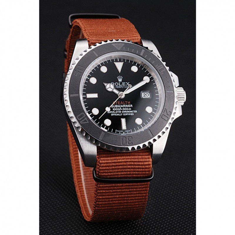 Rolex Submariner STEALTH MK III Brown Fabric Band 621387 Mens 41MM